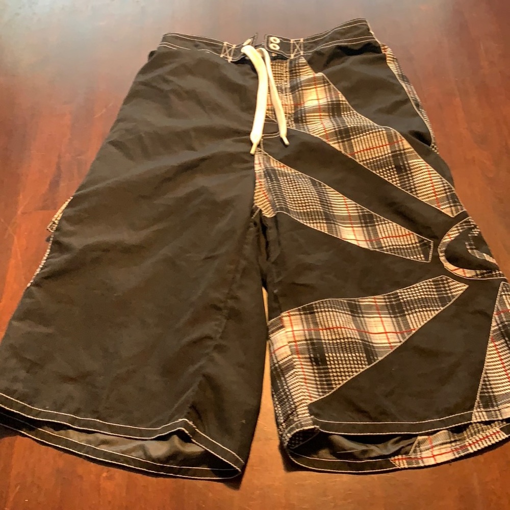 Black swim shorts